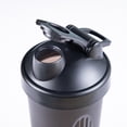 thumbnail image 3 of Termo Botella de agua con agitador de proteínas con vaso mezclador de gimnasio a prueba de fugas a escala (negro), 3 of 4