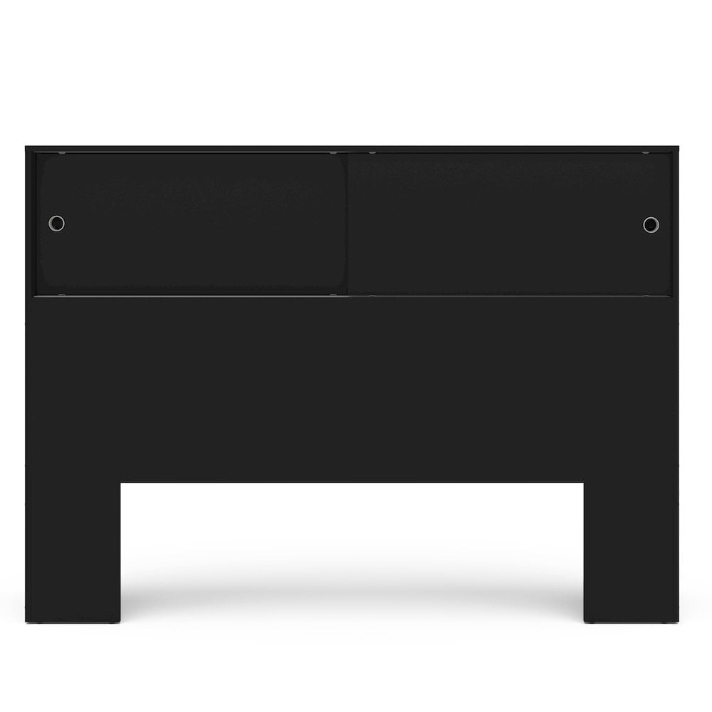 Polifurniture Victoria Queen Size Wood Storage Headboard, Black
