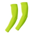 thumbnail image 3 of Mangas de brazo refrescantes, protección completa, uso versátil, transpirables, 1 par, protectores para exteriores, para golf, tenis, baloncesto. amarillo fluorescente, 3 of 8