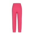 thumbnail image 5 of Womens Capri Joggers, Audhol Sweatpants for Women Pants Drawstring Casual Fashion Solid Color Cropped Pants Cropped Pants for Women Trendy Pink L, 5 of 5