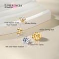 thumbnail image 3 of Limerencia Moissanite Earrings Studs for Women and Men, F136 Titanium Screw Back Hypoallergenic Stud Earrings, Diamond Studs Alternatives for Sensitive Ear,6mm, 3 of 8