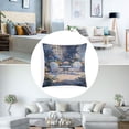 16"x16" Pillow Cover Blue Chairs And Flowers Decorations Pillow Covers ...