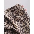 thumbnail image 6 of Multicolor Leopard Print Halter Deep V Neck Ruched Peplum Mini Dress For Women, 6 of 6