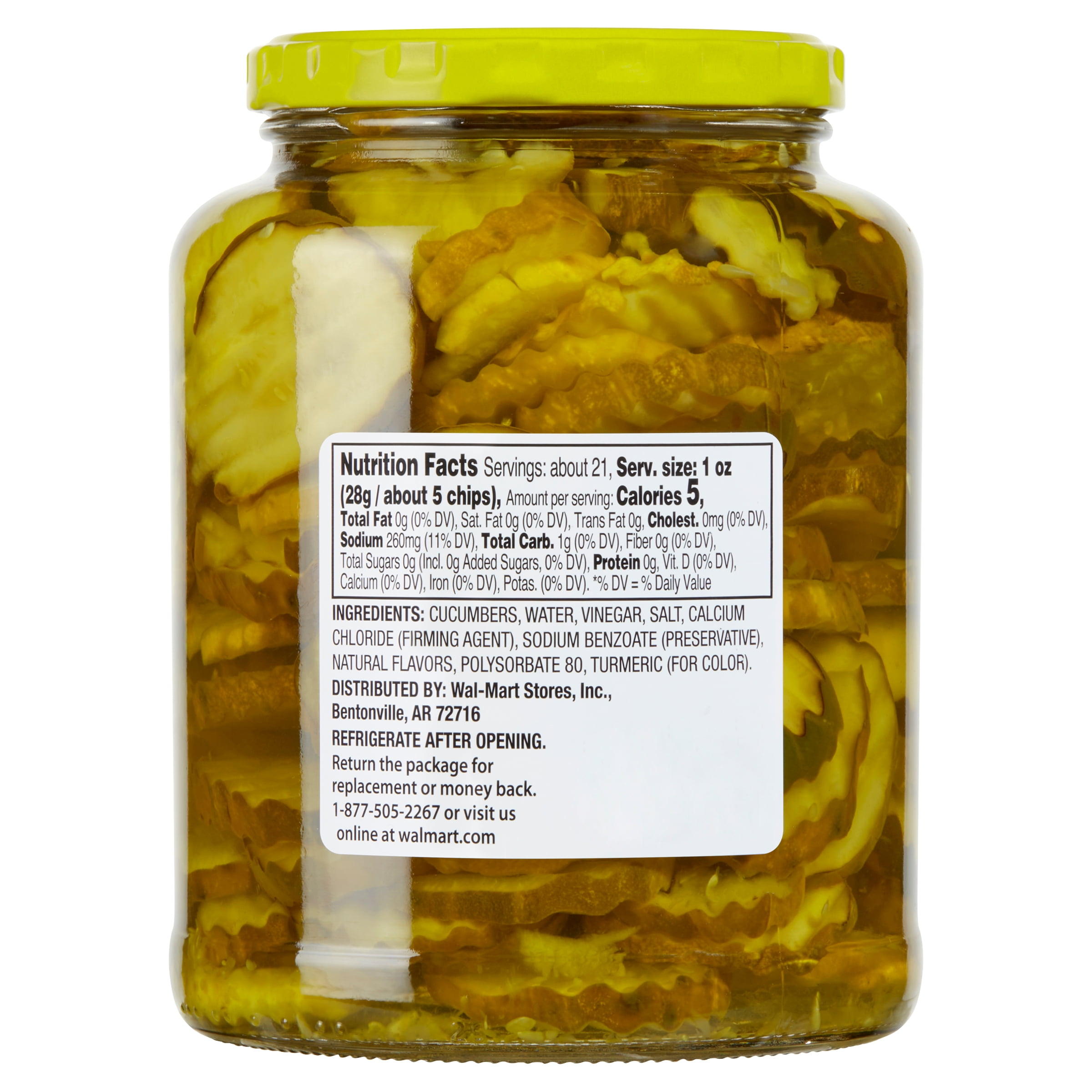 Great Value Hamburger Dill Chip Pickles, 32 fl oz