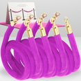 thumbnail image 1 of 4 PCS Pink Purple Velvet Rope - 5 Ft Barrier for Parties Crowd Crowd Control Ropes Control Hanging Stanchion Rope for Ceremonies Queue Line for Safe, 1 of 8
