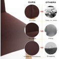 thumbnail image 2 of Stretch Dining Room Chair Slipcovers Spandex Fabric Removable Washable Chair Protector Cover for Dining Room, Hotel, Ceremony, Wedding, Party (Chocolate Knit, 4 Per Set), 2 of 8