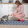 thumbnail image 3 of Navy Blue Geometric Quatrefoil Pattern Kitchen Rugs Sets Of 2,Anti Fatigue Kitchen Mat Rugs Non Slip Washable,Decorative Kitchen Floor Mats for Kitchen,Sink,Laundry,17"x30"+17"x47", 3 of 7