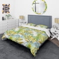 thumbnail image 3 of Designart 'Retro Tropical Foliage ' Mid-Century Modern Duvet Cover Set, 3 of 4