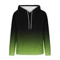 thumbnail image 2 of Yievot Mens Fleece Hoodie Winter Warm Pullover Sweatshirt Gradient Color Drawstring Casual Hoodies for Men, 2 of 5