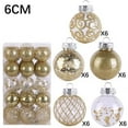 30pcs Christmas Ball Ornaments Gold White Baubles Christmas Tree