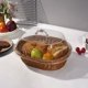 thumbnail image 5 of Cesta de pan de imitación de ratán, cesta para escurrir verduras, plato de frutos secos con tapa de acrílico, cesta ovalada tejida a mano, cesta acrílica anti-tejida, 5 of 5