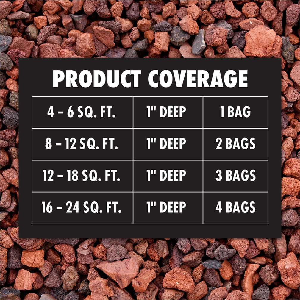 Kolorscapes Outdoor Decorative Stone Red Lava Rock .5CF