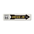 thumbnail image 2 of Drive-In Route 66 Novelty Sign, Metal Wall Decor - 4x18 inches, 2 of 4