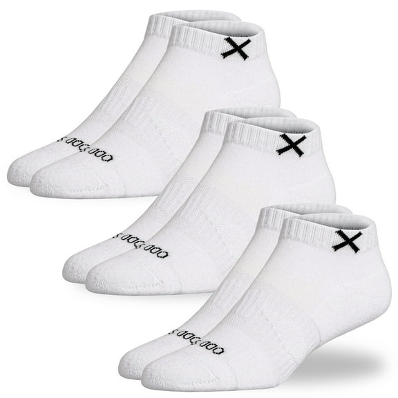 Odd Sox Basix Ankle Socks – Medium Unisex – White | 3 Pack Value Bundle, Lightweight Cotton-Poly