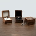 thumbnail image 5 of Wood Jewelry Box Wedding Ring Box Earring Rings Organizer Box Gift Package Case, 5 of 12