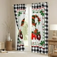 thumbnail image 3 of Feelyou Christmas Gnome Curtains Pack of 2 (42x84 Each), Black White Farmhouse Buffalo Curtains Blackout, Western Countryside Bedroom Curtains, Curtains and Drapes Room Decor, 3 of 6