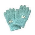 thumbnail image 5 of Ugoldhm Girls' Knit Gloves with Bow Embroidered, Cute & Warm Winter Gloves (Ages 3-8 Years), 5 of 8