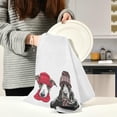 thumbnail image 3 of Hipster Dogs Winter Dish Towels Set of 6, Knitted Hats Scarves Washable Tea Towels Dishcloths Lint-Free 18x28 Inch Fast Drying for Kitchen Restaurant Bar Clean, 3 of 7