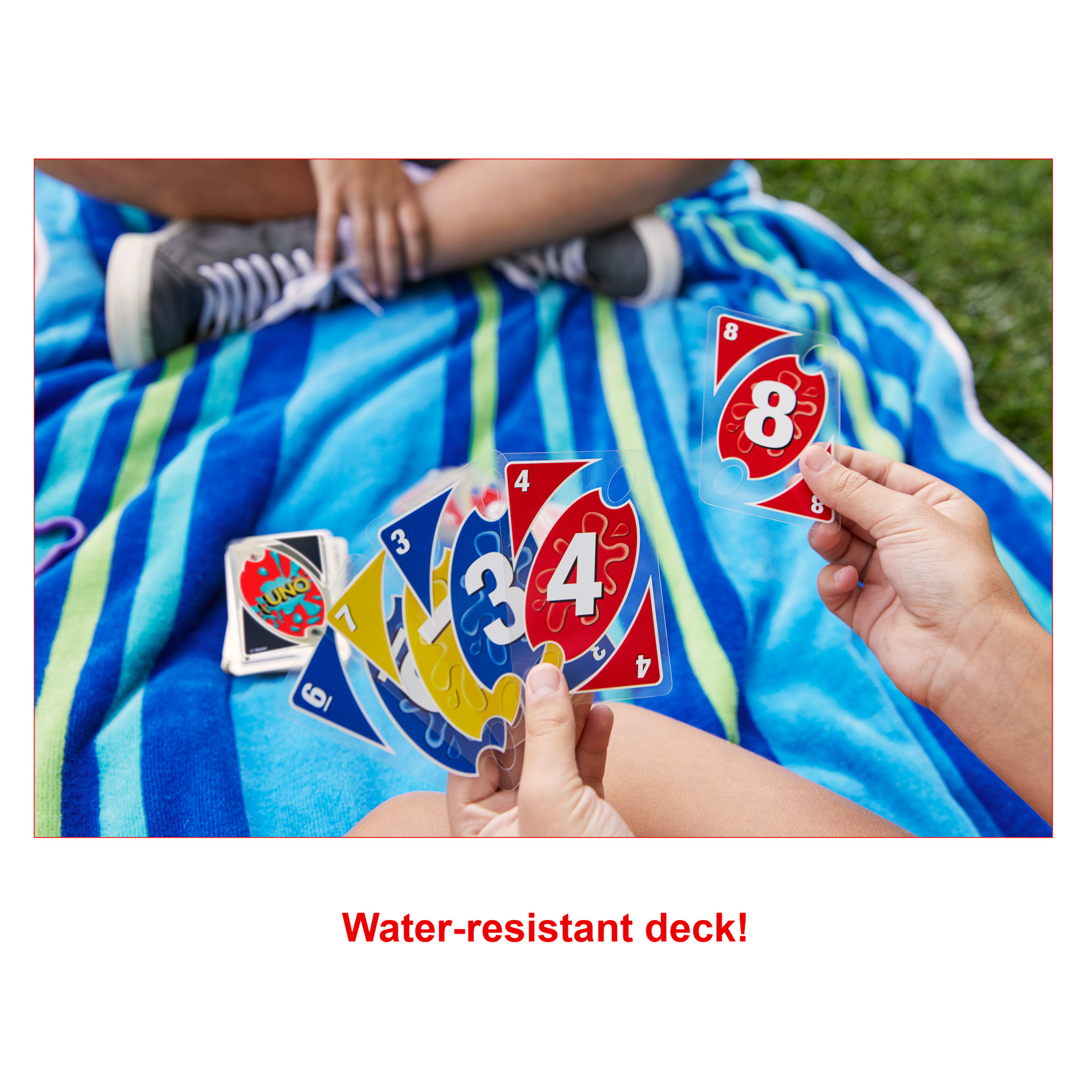 UNO Splash Waterproof Card Game with Travel Clip photo 3
