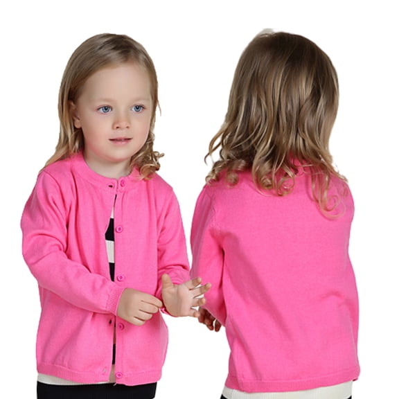 KYAIGUO Toddler Baby Boys Girls Cardigan Sweater Kids Autumn Solid Color Knitted Jacket 12M-7Y