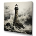 thumbnail image 2 of Designart "Moody Scenery Of The Lighthouse II" Lighthouses Wall Art Living Room, 2 of 7