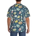 thumbnail image 3 of Pofeuu Underwater Creature Print Mens Casual Short Sleeve Shirts Beach Summer Spread Collar Pocket Tops Men's Casual Short-sleeved Shirt-X-Large, 3 of 5