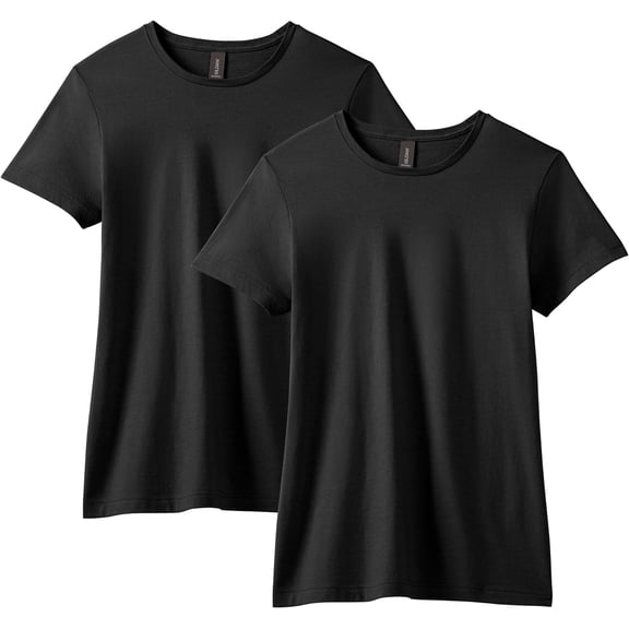 Gildan Women's Softstyle Cotton T-Shirt, Style G64000l, Multipack XX-Large Black (2-pack)
