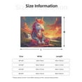 thumbnail image 5 of Yiaed Meditating Cute Horse Print Blanket Throw Blanket Soft Cozy Flannel Blanket for Home Bed Sofa Couch Chair-40"x30", 5 of 6