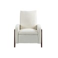 thumbnail image 3 of Adjustable Recliner Chair with Footrest & High Backrest, Linen Accent Chair with Cushion & Solid Wood Legs, Wooden Armchair for Living Room, Bedroom, Office, Lunge Room, Nursery & Studio, Beige, 3 of 7