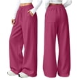 thumbnail image 5 of Diufon Womens Baggy Sweatpants High Waisted Straight Leg Joggers with Pockets Drawstring Sweat Pants for Workout & Sport, 5 of 8