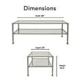 thumbnail image 3 of ClickDecor Maddox Glass and Metal Coffee Table Silver, 3 of 8