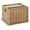 Seagrass, variant on Hanging File Box, Water Hyacinth Collapsible Woven File Organizer for Letter Size Files, Portable Decorative Storage Basket with Handles for Home Office Decor