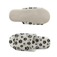 thumbnail image 5 of COEQINE Paw Black White Slippers for Women Indoor Comfortable Fluffy Slides Cozy Open Toe House Shoes Cute Bedroom Shoes Foldable Spa Slippers for Women Men Guest, 44-45, 5 of 7