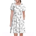 thumbnail image 1 of Balery Sea Turtle Vestidos sueltos de manga corta para mujer, vestidos de verano 2025, vestidos casuales de corte A con vuelo., 1 of 6