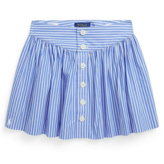 Polo Ralph Lauren Kids Striped Logo-Embroidered Skirt, Size 6Y