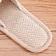 thumbnail image 2 of Pantuflas de lino a cuadros, pantuflas de algodón, antideslizantes, para parejas, para interiores, de madera, geniales para hombres y mujeres, 2 of 4