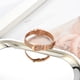 thumbnail image 3 of Pulsera de acero inoxidable simple de moda Brazalete de mujer Colgante en forma de corazón Decoración (F), 3 of 5