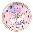 thumbnail image 4 of Reloj de pared con orejas grandes de Hello kitty, reloj de pared con diseño de perro, canela, cuarzo súper silencioso, radio de tiempo Sanrio, creativo, 4 of 5