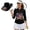 American Flag Butterfly, variant on Mermaid Scale Women's Golf Shirt and Sun Visor Hat Set 4-Way Stretch 3/4 Sleeve Golf Shirts Quarter Zip Adjustable UV Protection Sun Hat Cap for Camping Fishing Music Festival