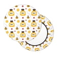 thumbnail image 2 of Naloa Bees and Flowers Round Bar Stool Cushion Cover 12-14 inch, Fits Kitchen, Office, Restaurant Chairs - 12 inch, 2 of 7