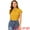 Yellow, variant on Women's Retro Point Collar Polka Dots Top Shirts 3XL Yellow