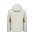 thumbnail image 4 of ZCFZJW Mens Rain Jacket Waterproof with Detachable Hood Trendy Fall Winter Big and Tall Long Sleeve Hiking Coat Lightweight Windbreaker with Pockets White XXXL, 4 of 5
