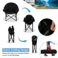 thumbnail image 4 of Topcobe Folding Camping Moon Padded Chair with Carrying Bag, Portable Chairs for Adults, Comfy Outdoor Chair, Black, 4 of 8