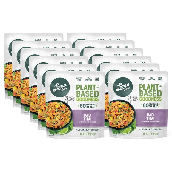 Loma Linda Pad Thai with Konjac Noodles - Plant-Based Protein (10 oz) (Pack of 12)