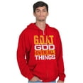 thumbnail image 3 of God Over All Things GOAT Christian Zip Up Hoodie Men's Women's Brisco Brands S, 3 of 6
