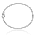 thumbnail image 3 of 14K Solid White Gold Bangle Bracelet, 3 of 4