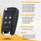 thumbnail image 4 of Funda para llavero de 5 botones para Chevy Cruze, Malibu, Camaro, Equinox, Impala, Sonic, GMC Terrain, Buick Encore - 315 MHz ID FCC: OHT01060512 y más, 4 of 5