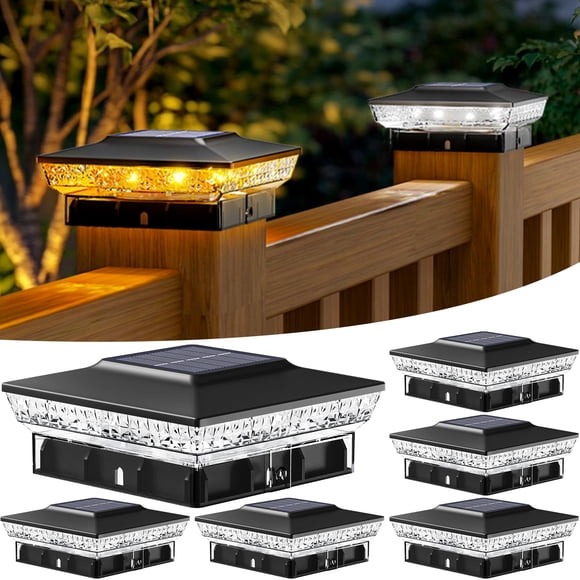 Luces solares Postcap btfarm 4x4, 16 LED, paquete de 6, IP64