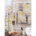 thumbnail image 2 of Yellow Grey Botanical Kitchen Dish Towels for Drying Dishes Set of 2, Spring Floral Watercolor Rustic Waffle Weave Microfiber Hand Tea Bathroom Towels Quick Dry & Absorbent Towel 15.7x23.6, 2 of 7