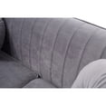 thumbnail image 7 of Glory Furniture Delray Velvet Upholstered Sofa in Gray/Chrome Legs, 7 of 7